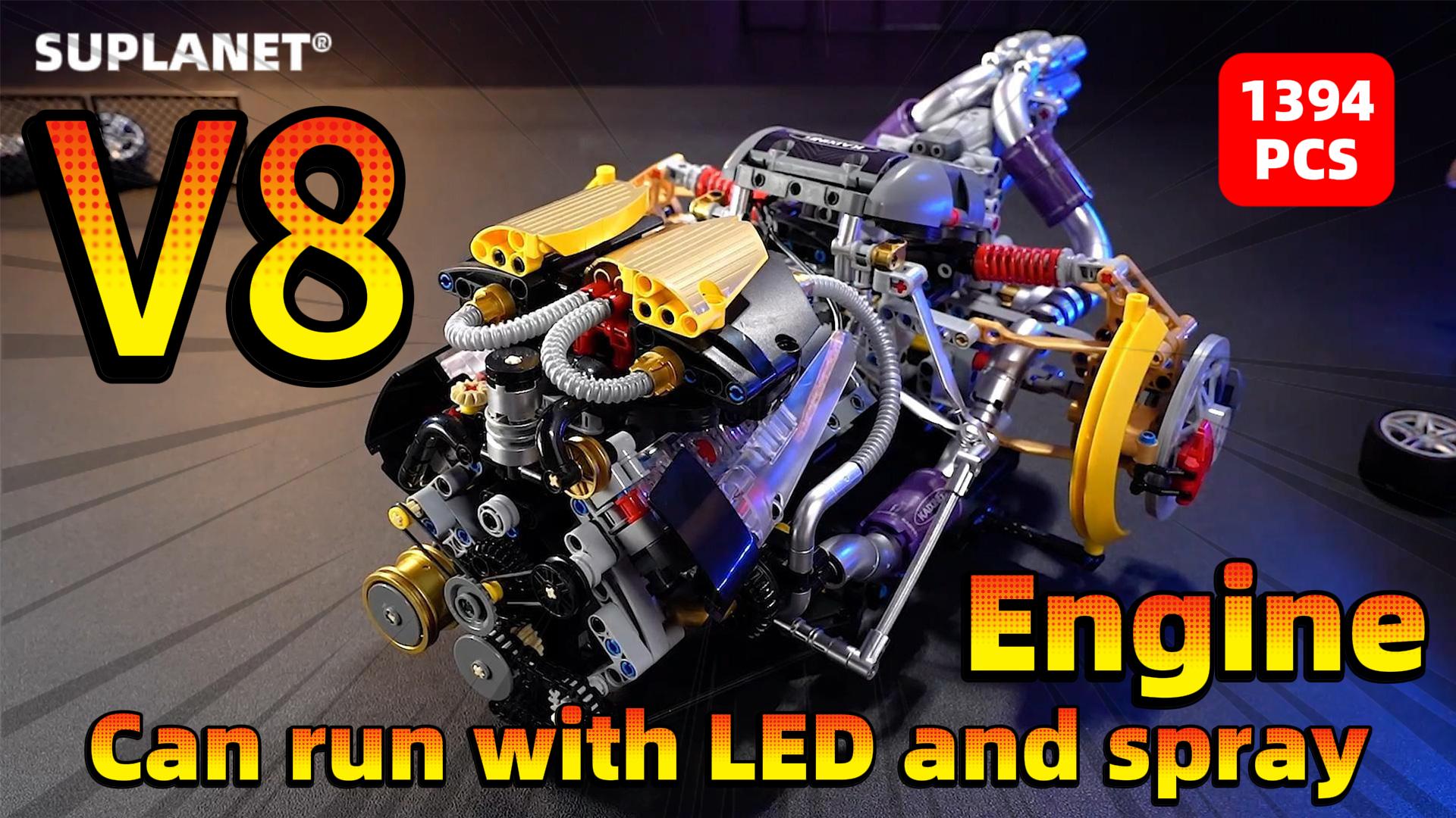 Amazon.com: Suplanet V8 Engine Model Kit that Runs - Build Your